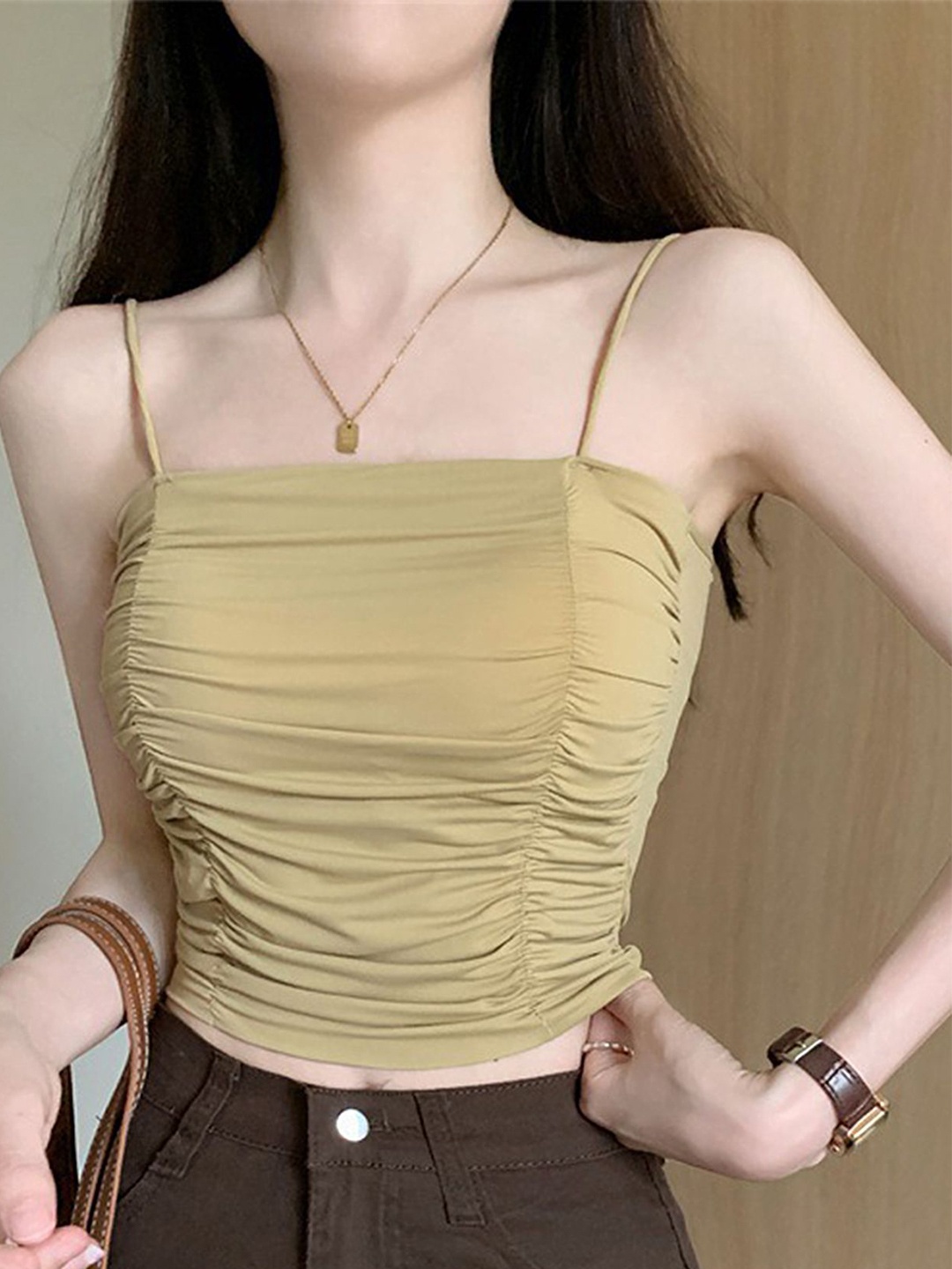 

LULU & SKY Crop Top, Yellow