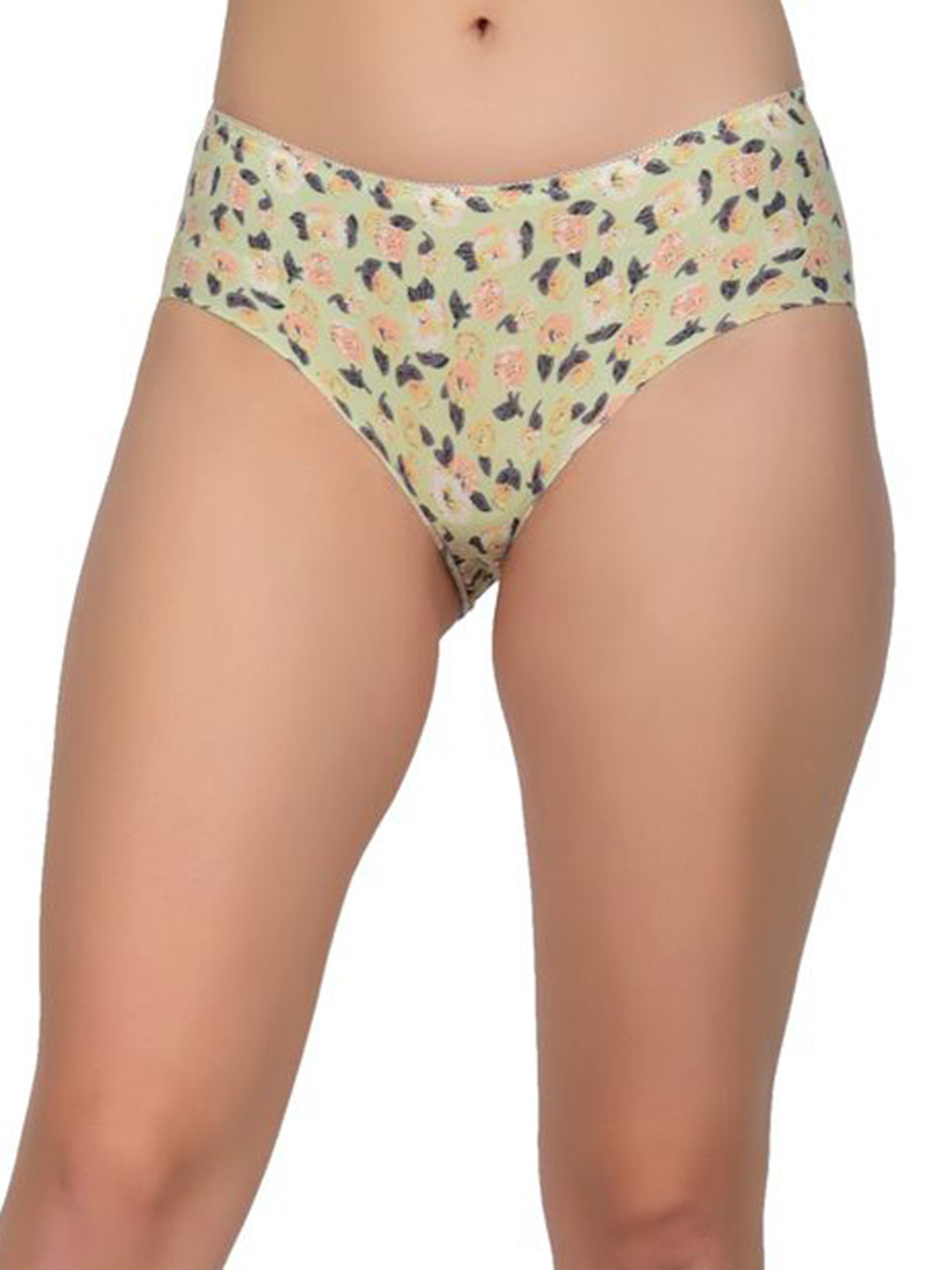 

bare dezire Women Printed Mid-Rise Seamless Hipster Briefs, Green