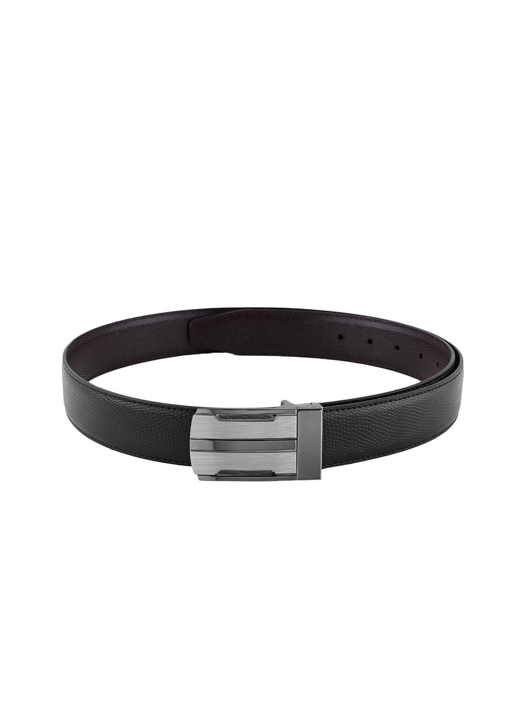 

SAZARA Men Textured Leather Belt, Black