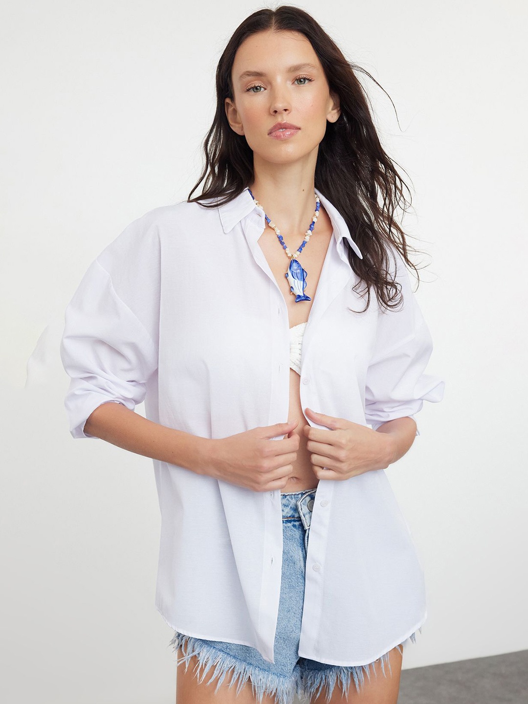 

Trendyol Women Opaque Casual Shirt, Na