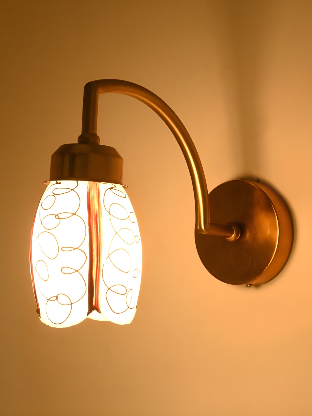 

Afast Black & White Printed Glass Contemporary Wall Lamp