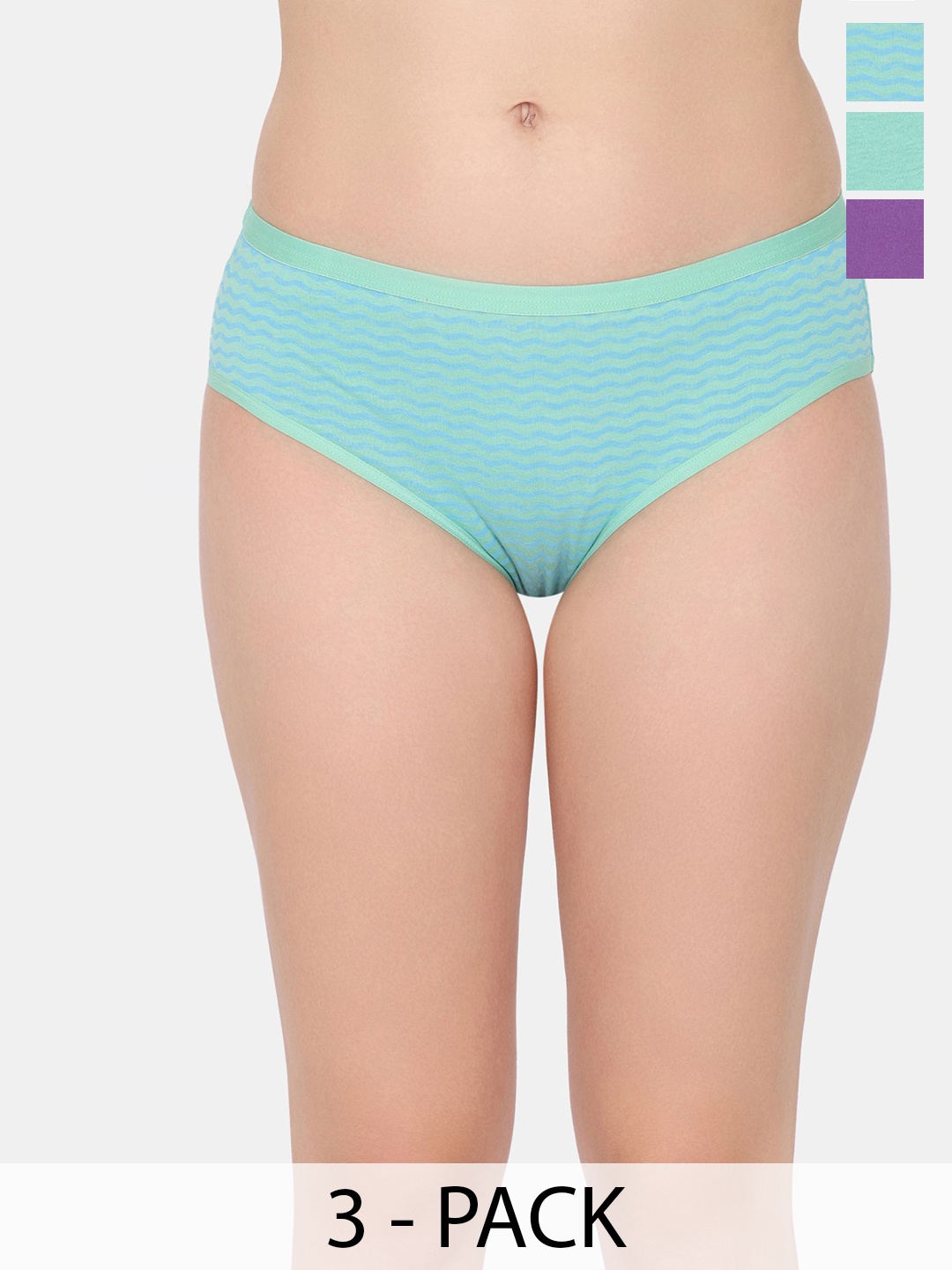 

Rosaline by Zivame Women Pack Of 3 Hipster Briefs, Purple