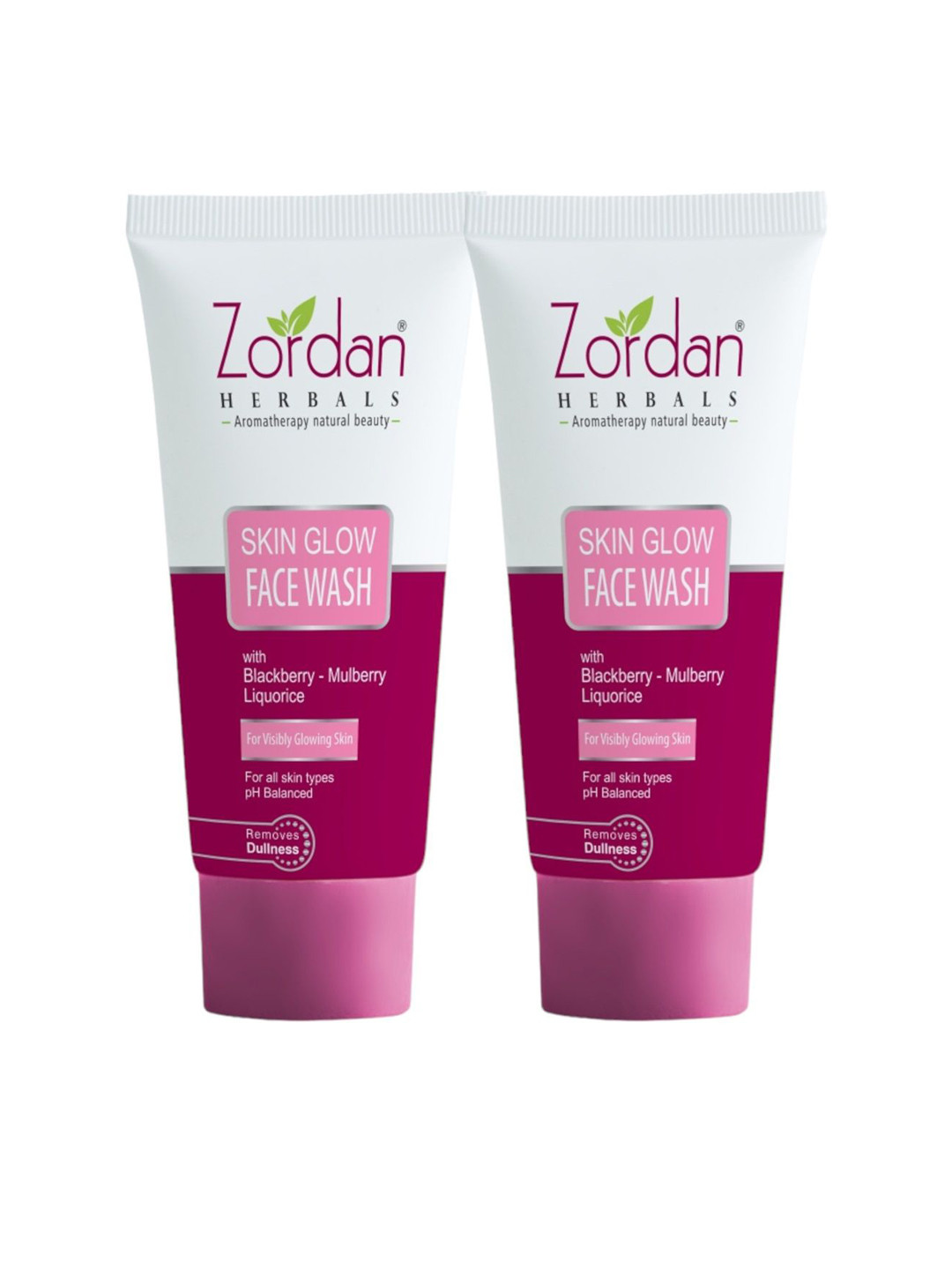 

ZORDAN Set Of 2 Herbals Skin Glow Face Wash - 60 ml Each, Pink