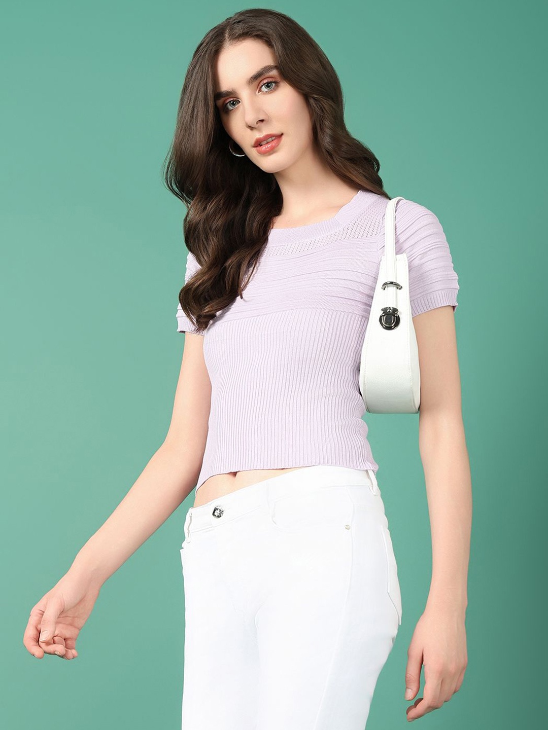 

SHOWOFF Crochet Top, Lavender