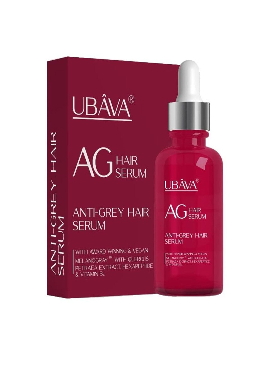 

UBAVA Anti-Grey Hair Serum - 30 ml, Transparent
