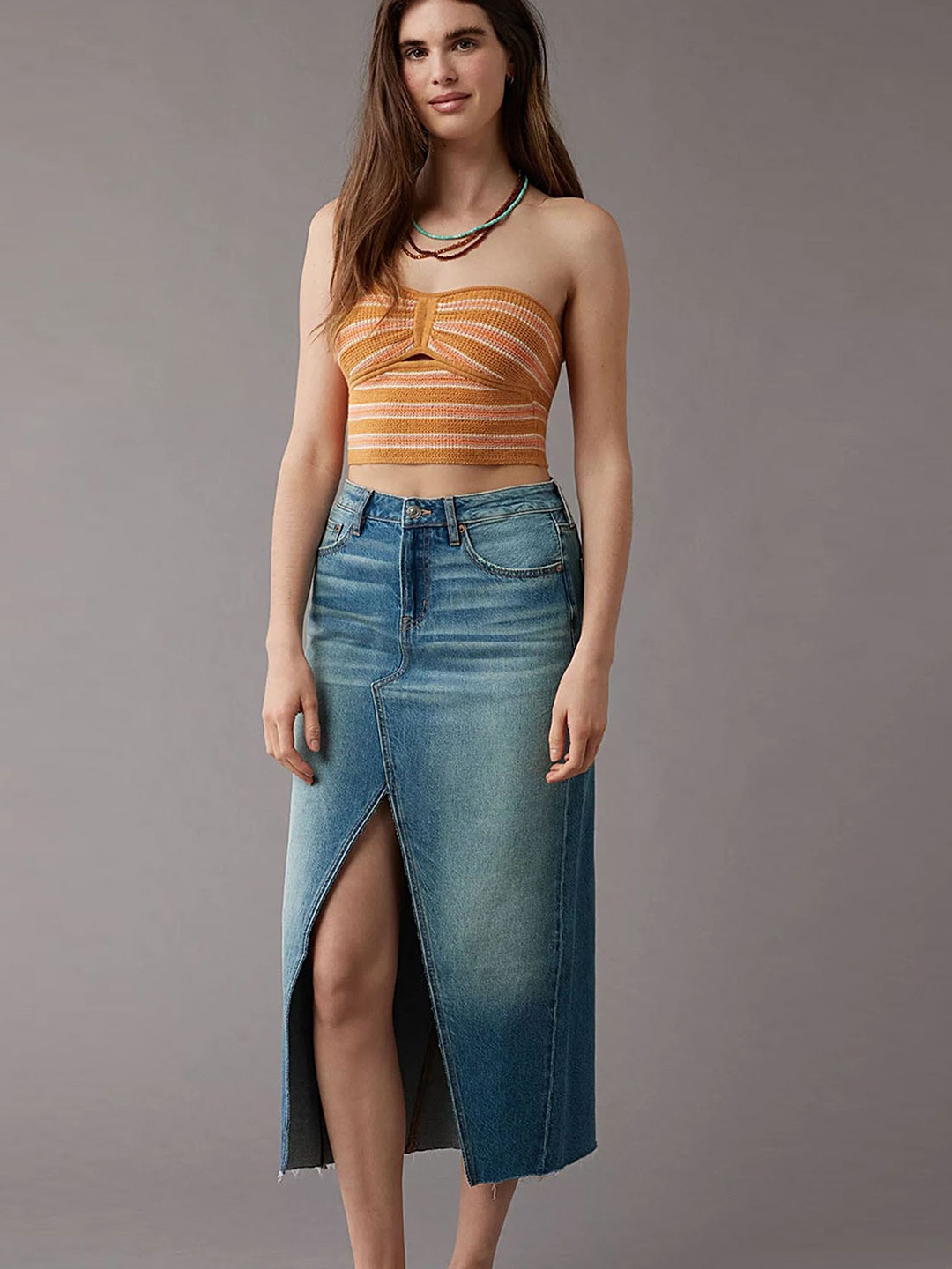 

LULU & SKY Halter Neck Crop Top, Multi