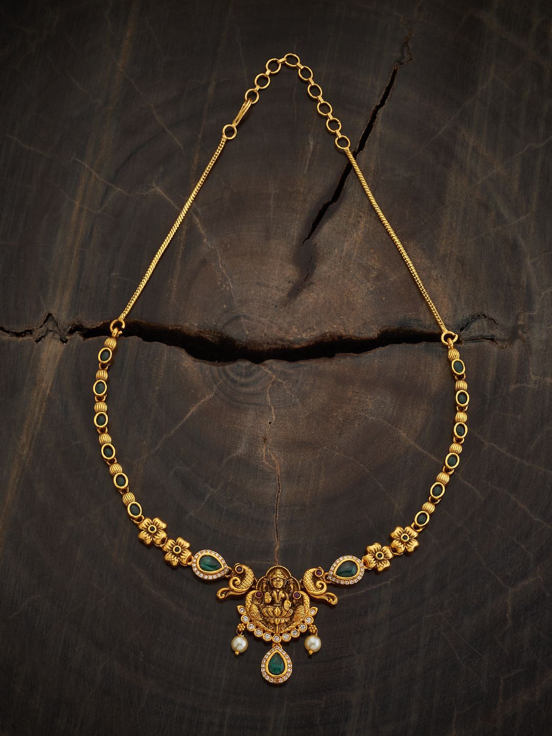 

Kushal's Fashion Jewellery Gold-Plated Antique Necklace