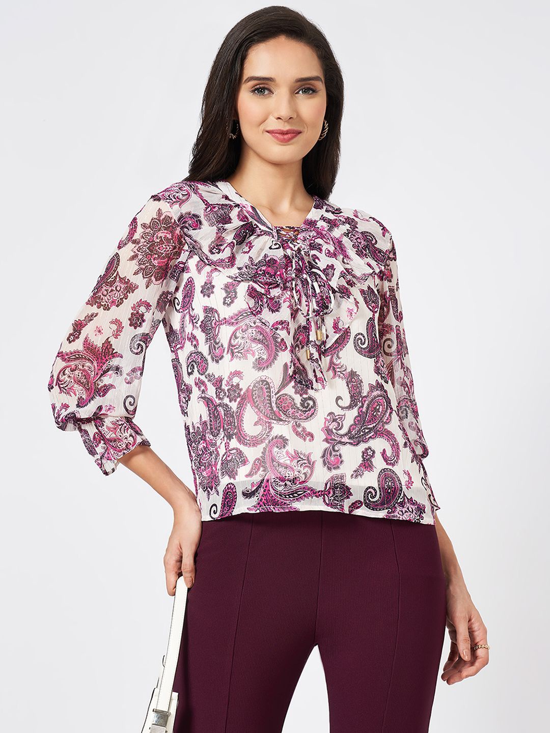 

Honey by Pantaloons Floral Print Top, Off white