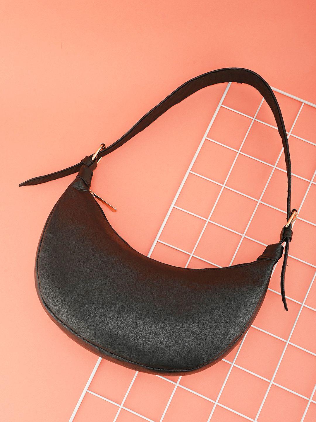 

DressBerry Half Moon Shoulder Bag, Black