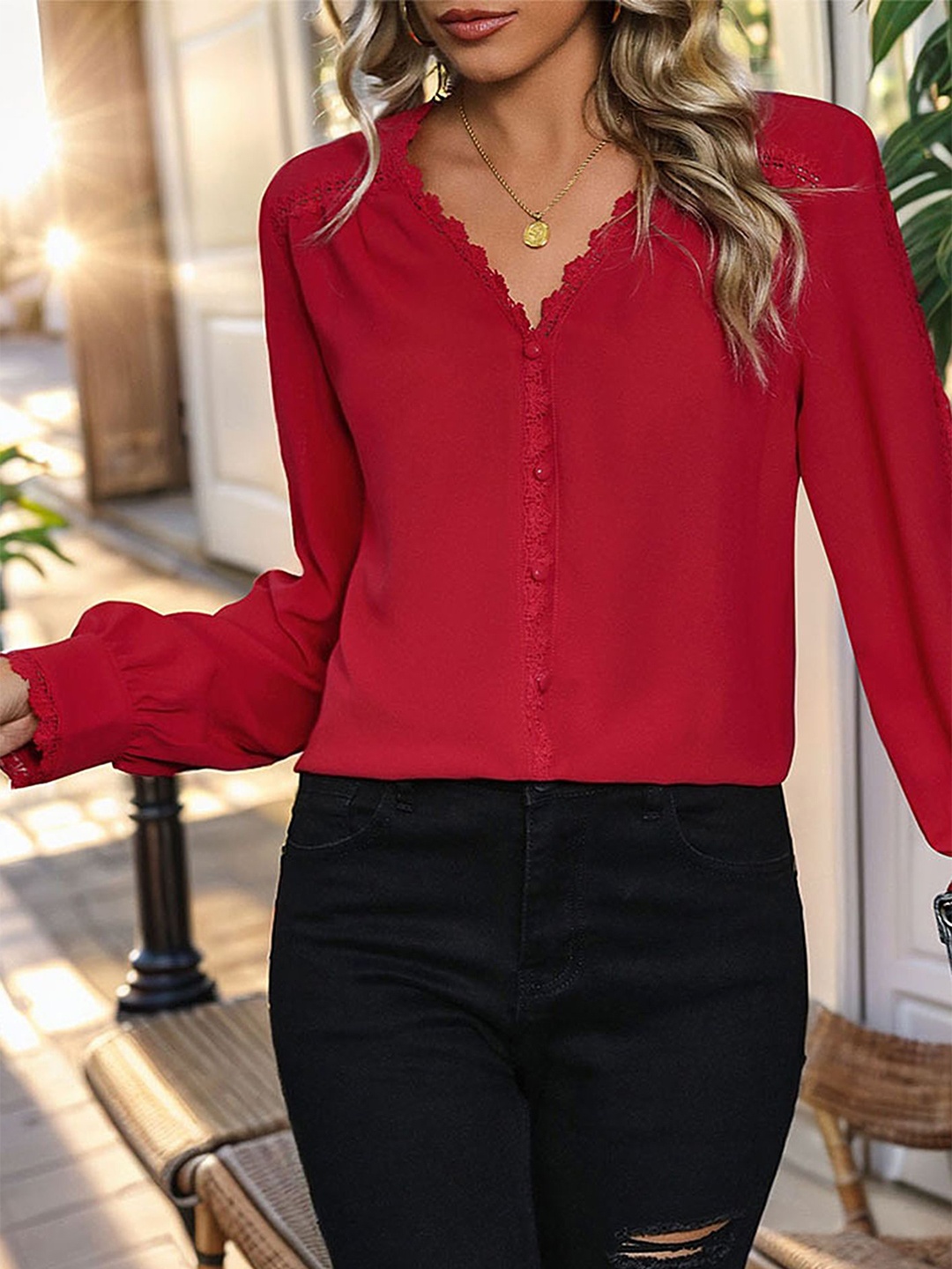 

LULU & SKY Top, Red
