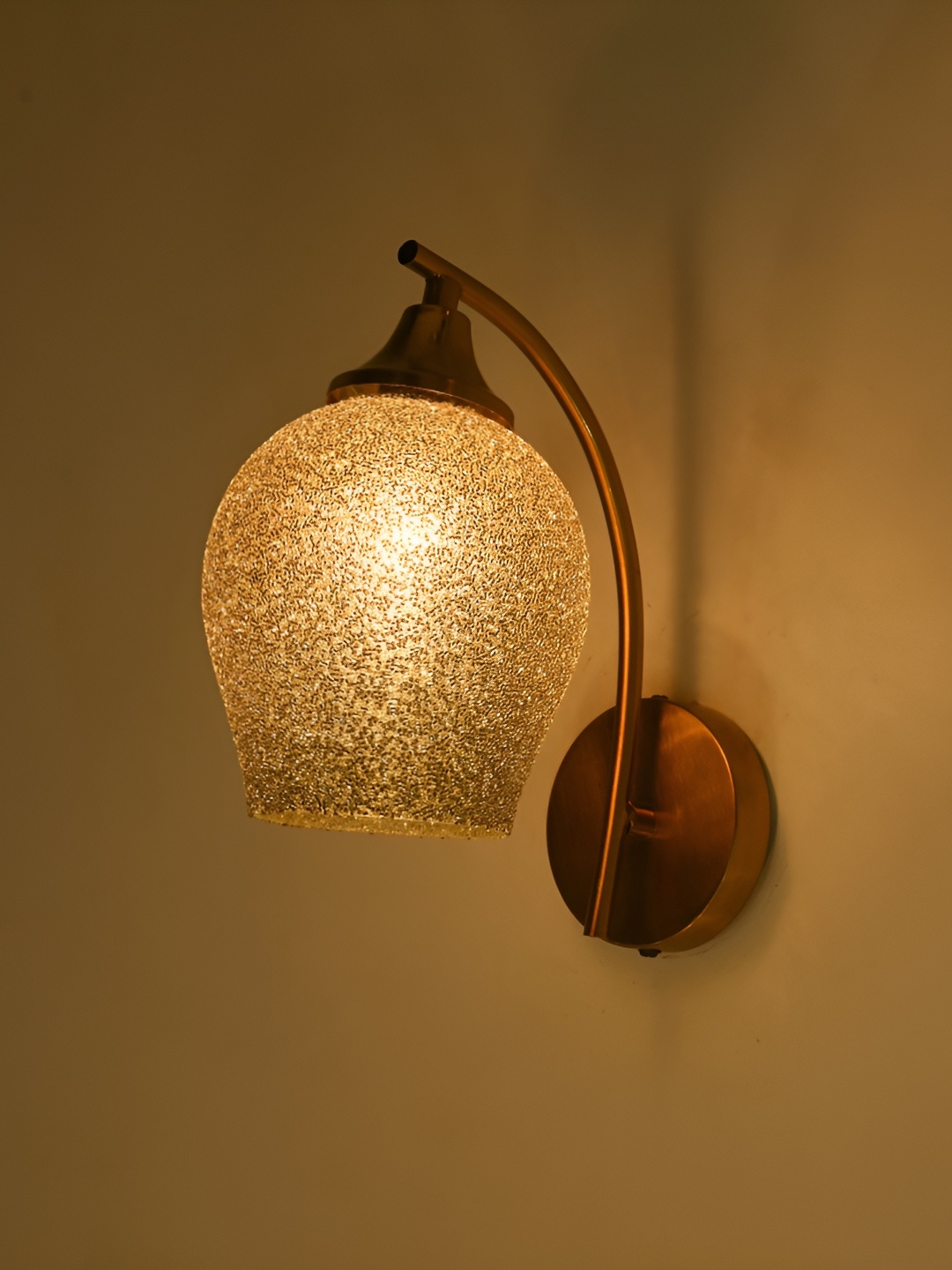 

Afast Grey & Gold Toned Textured Contemporary Glass Abstract Shaped Wall Lamp