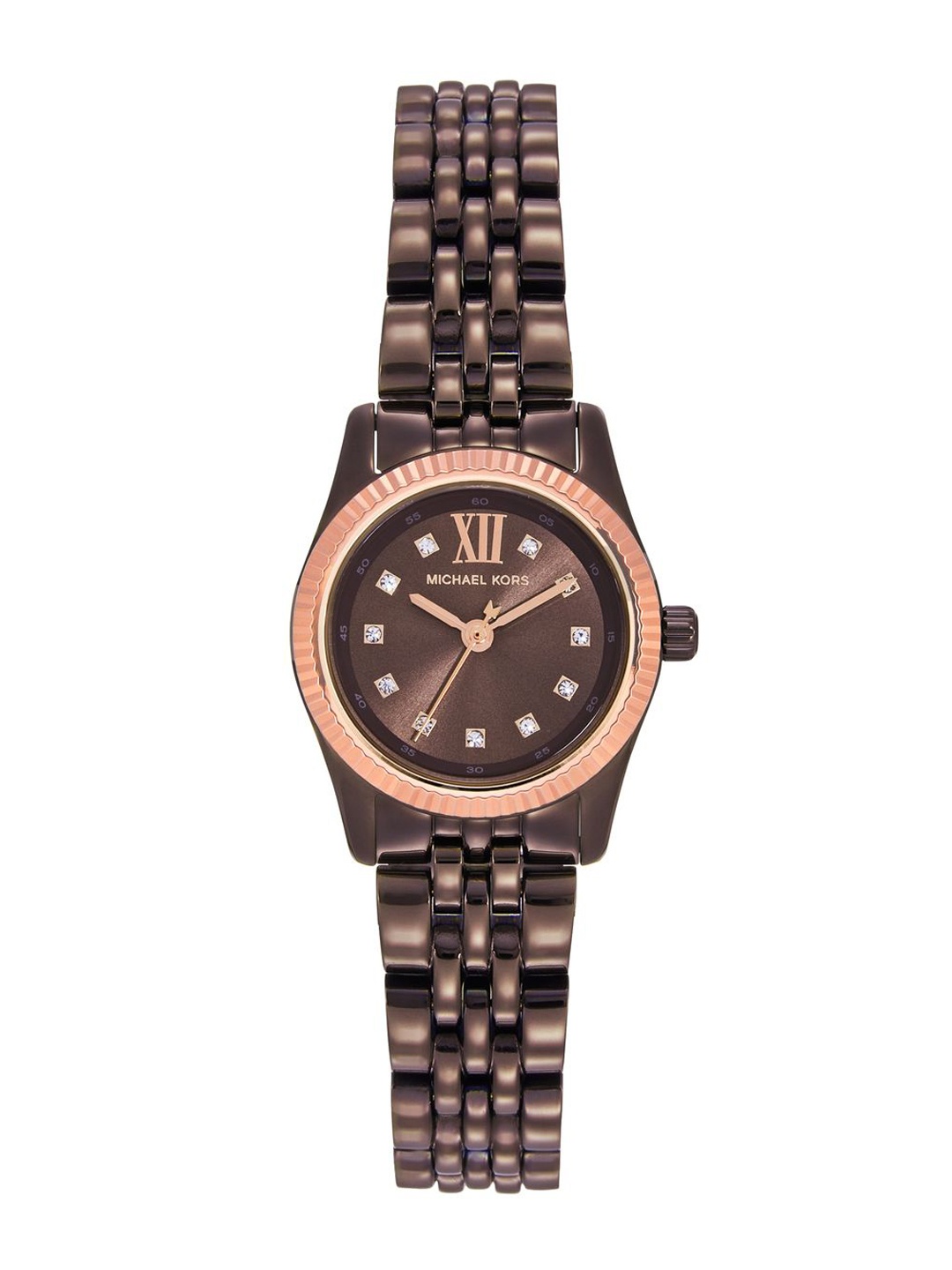 

Michael Kors Women Embellished Dial & Stainless Steel Straps Analogue Watch AK_MK4844, Brown