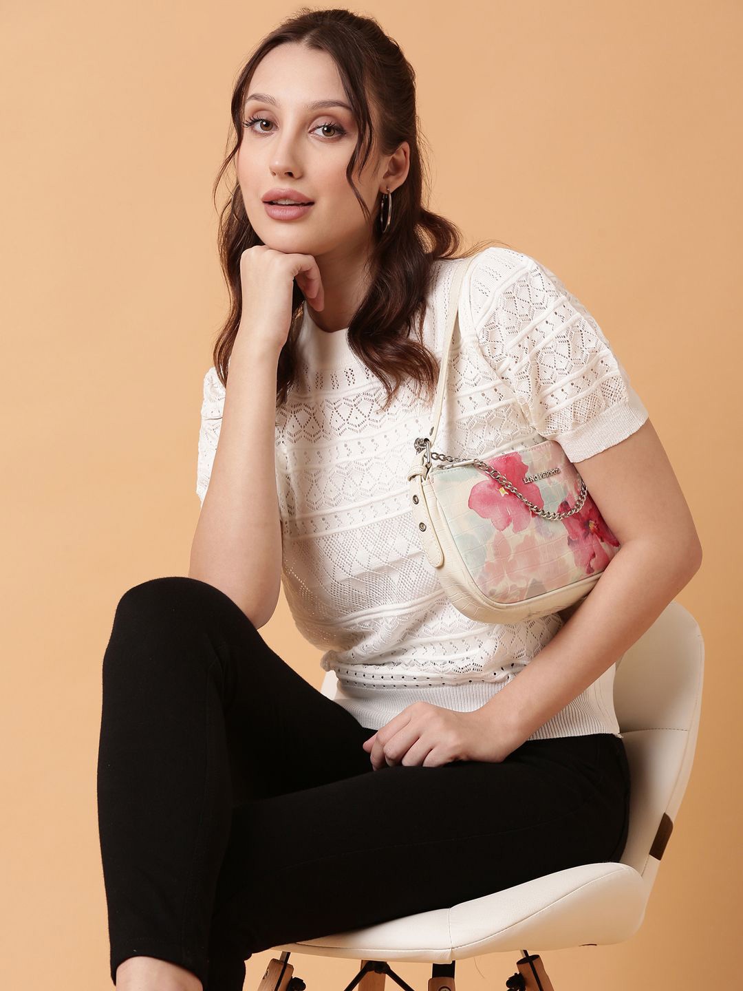 

SHOWOFF Crochet Top, Off white