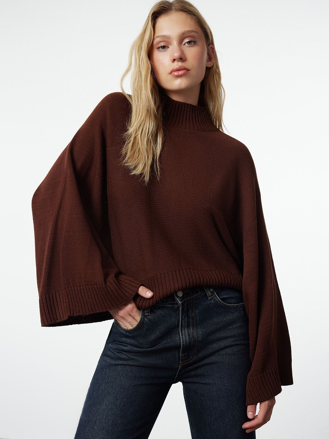 

Trendyol Batwing Sleeve Boxy Top, Na