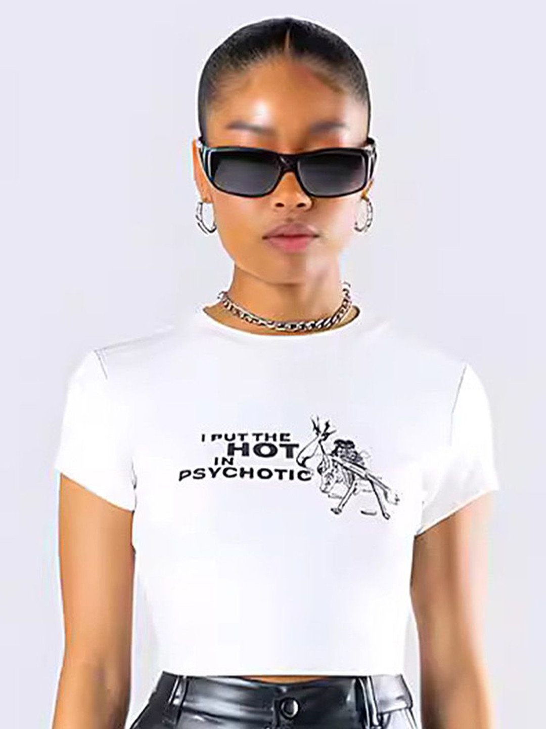 

LULU & SKY Crop Top, White