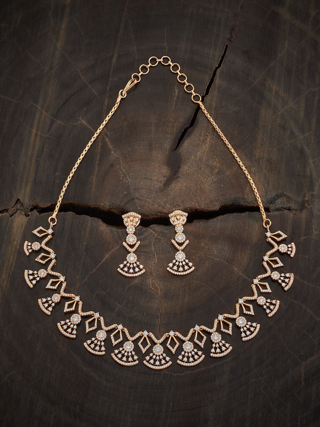 

Kushal's Fashion Jewellery Gold-Plated Cubic Zirconia-Studded Jewellery Set
