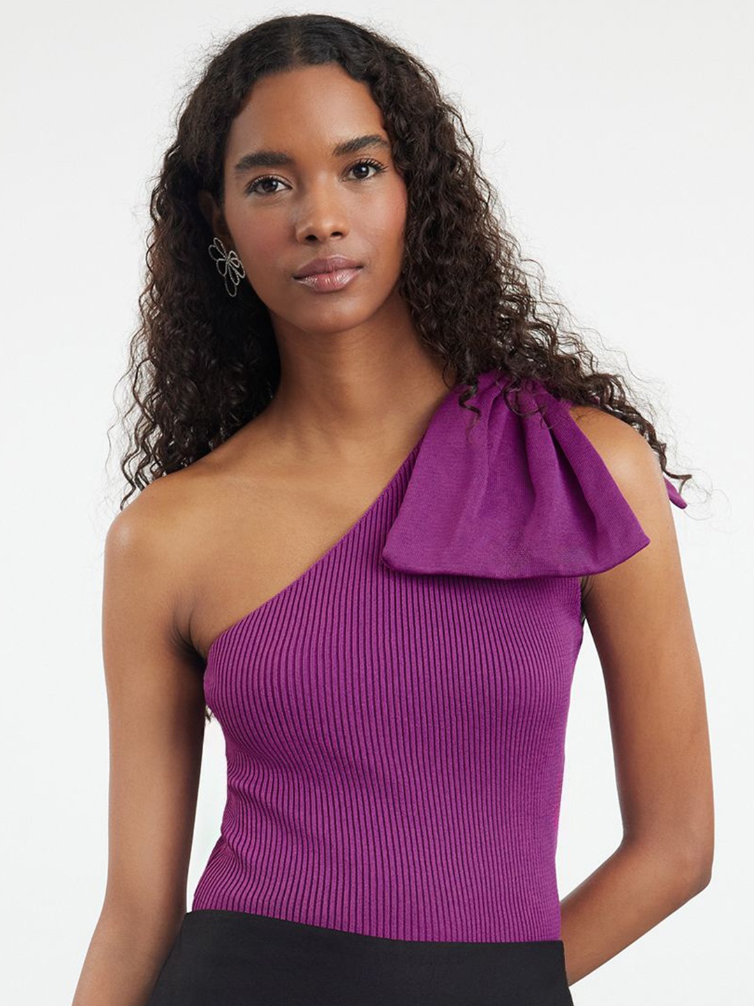

Trendyol Striped One Shoulder Top, Na