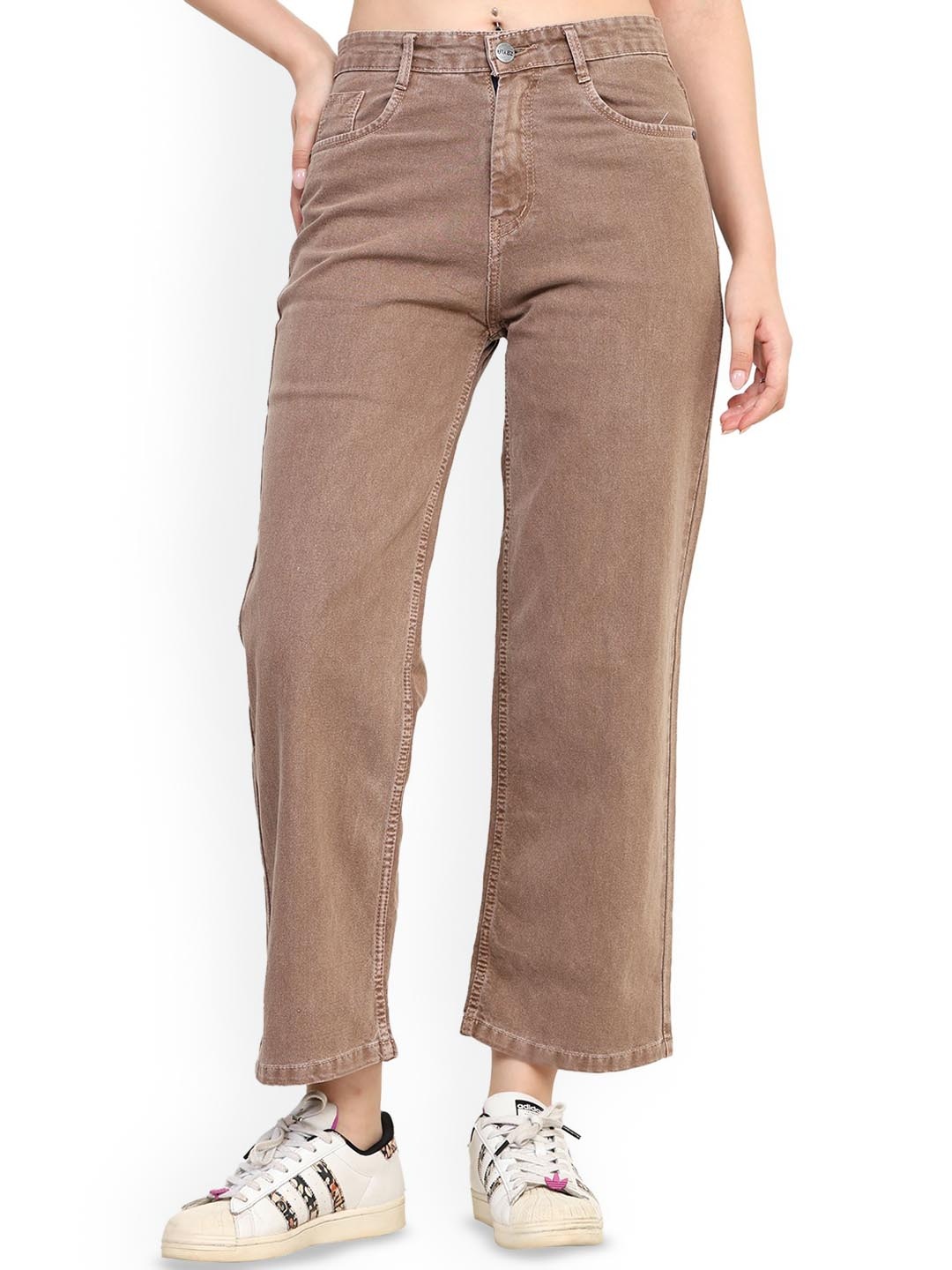 

zayla Women Comfort High-Rise Jeans, Brown