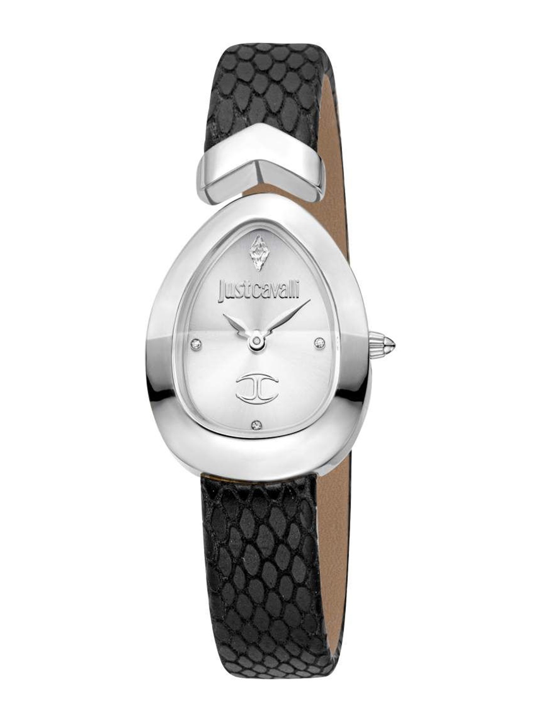 

Just Cavalli Women Embellished Dial & Leather Straps Analogue Watch JC1L321L0015, Black