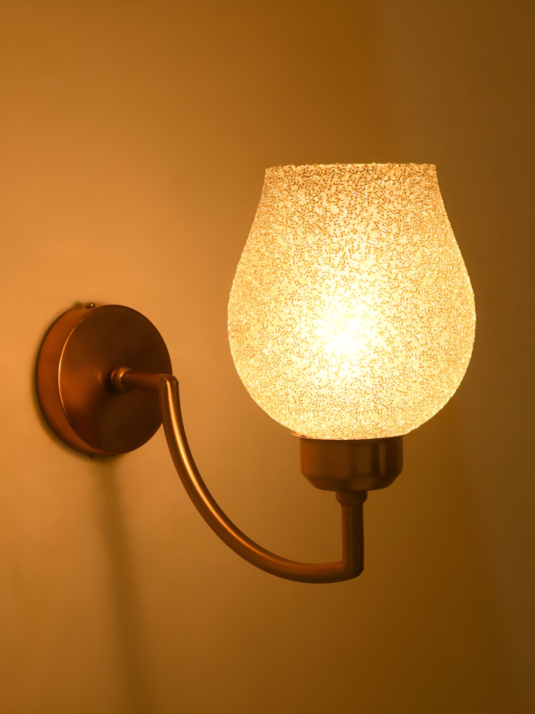 

Afast Grey & Silver-Toned Embellished Contemporary Abstract Shaped Glass Wall Lamp