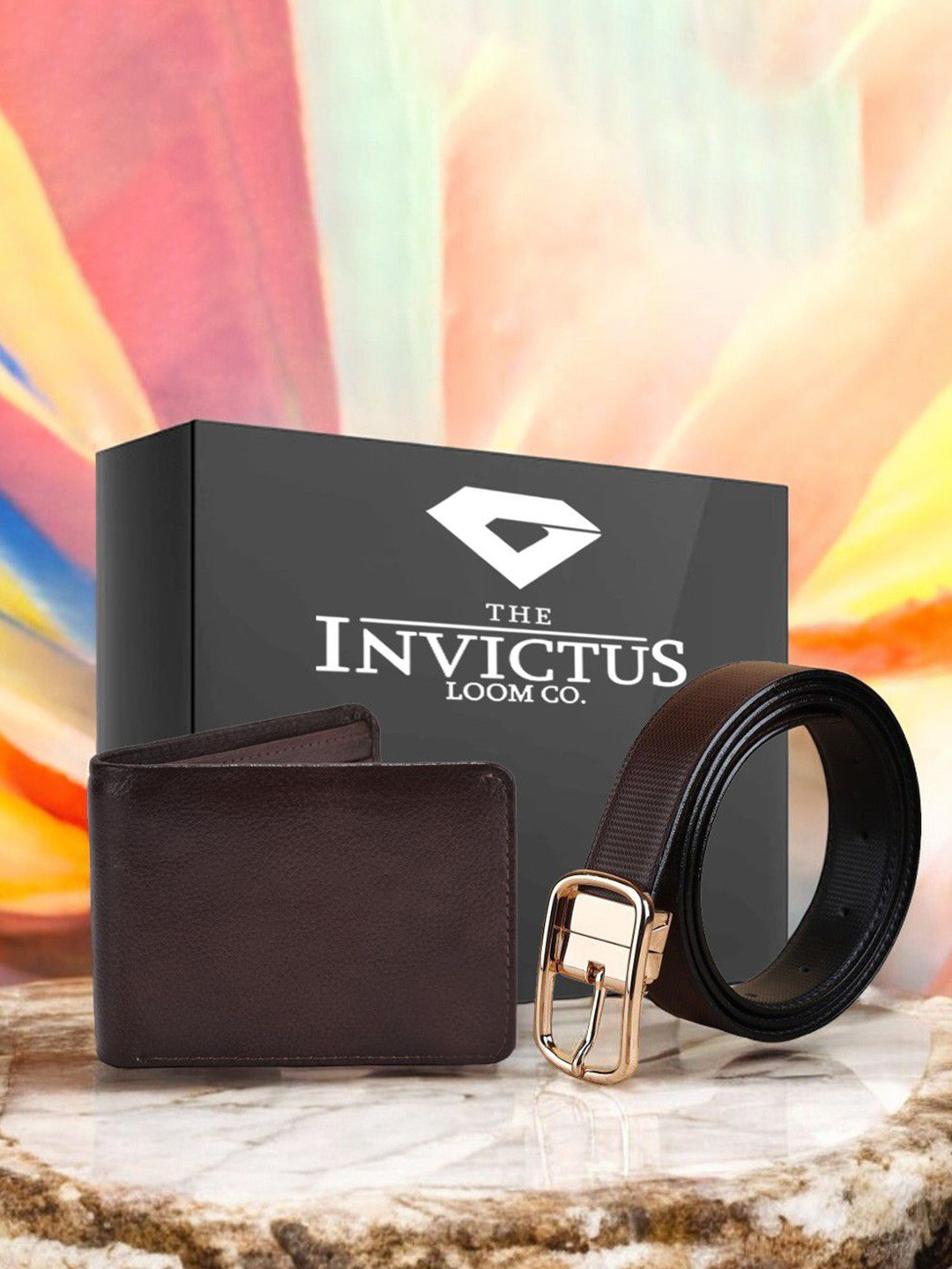 

INVICTUS Men Accessory Gift Set of, Brown