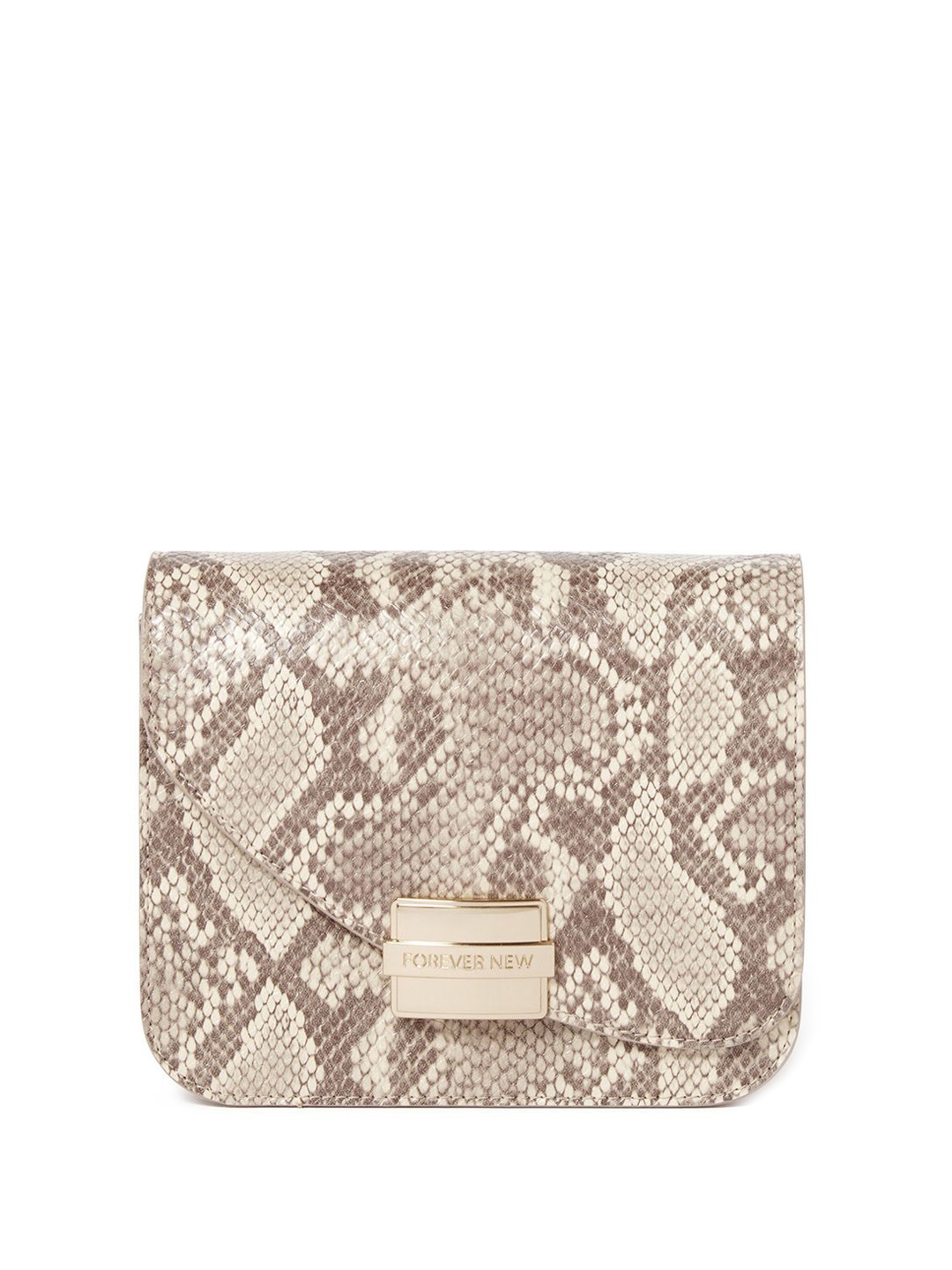 

Forever New Animal Printed PU Swagger Sling Bag, Multi