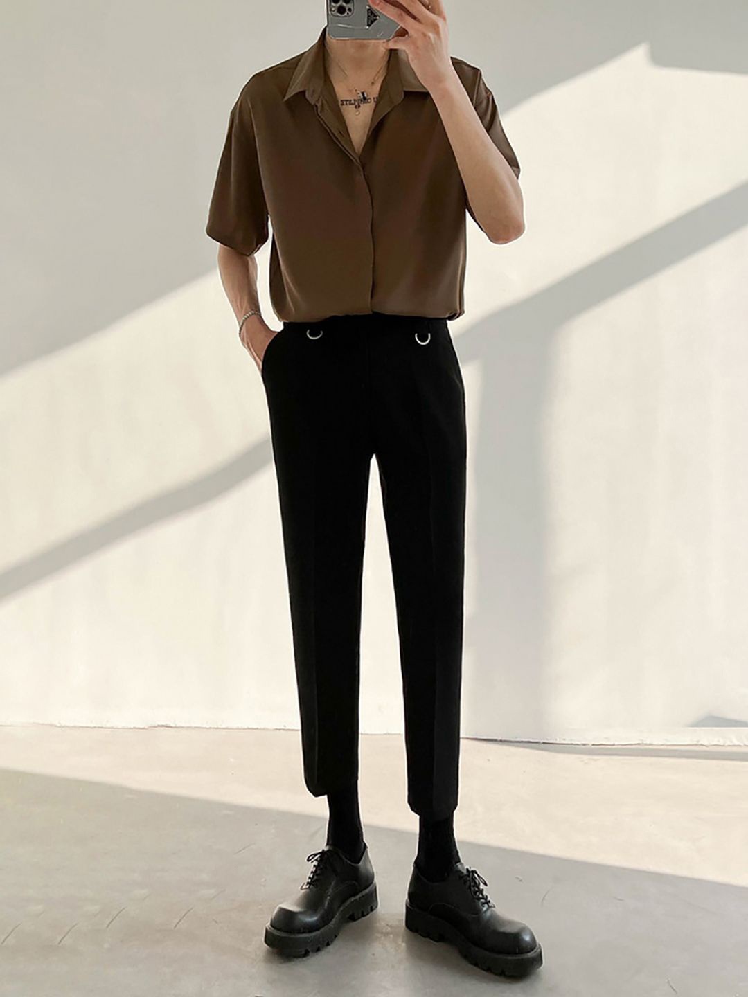 

StyleCast Men Opaque Casual Shirt, Brown