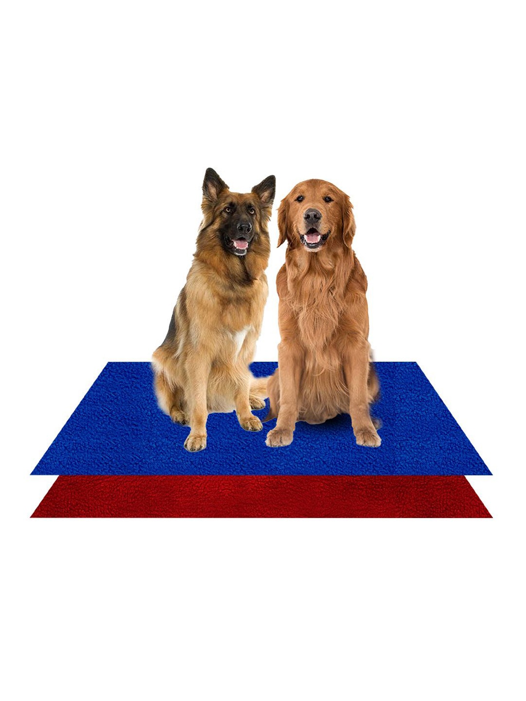 

AMORITE Royal Blue and Maroon Waterproof Washable Pet mat For Dogs and Cats