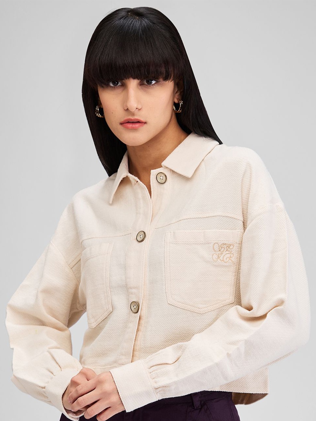 

SPYKAR Women Boxy Opaque Casual Shirt, White