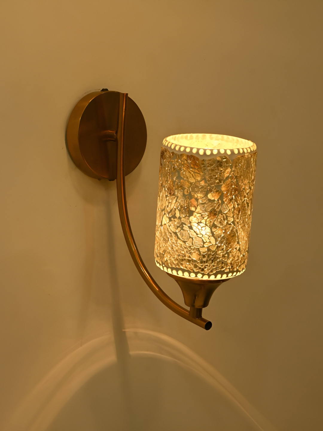 

Afast Blue & White Glass Traditional Rectangle Shaped Wall Lamp