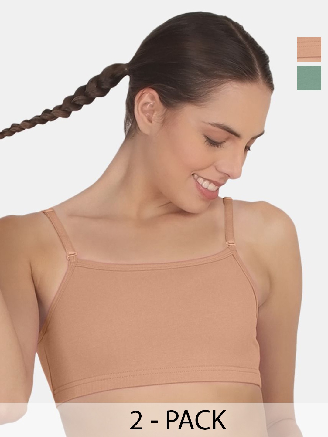 

POOJA RAGENEE Pack of 2Full Coverage Solid Beginners Bra, Nude