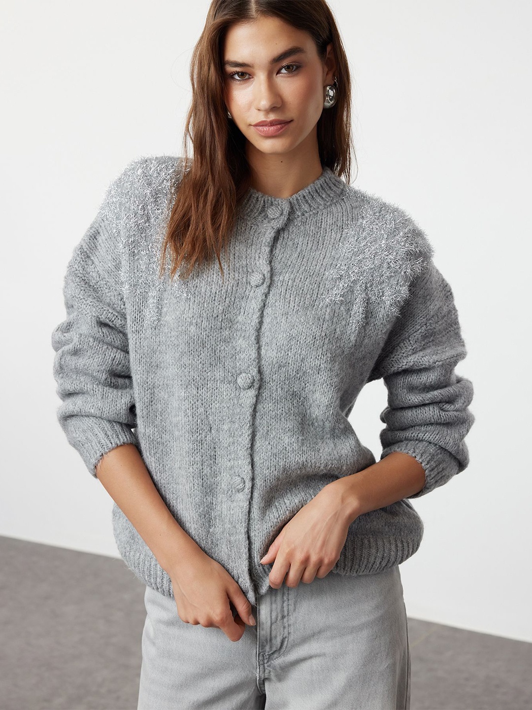 

Trendyol Women Cardigan, Grey