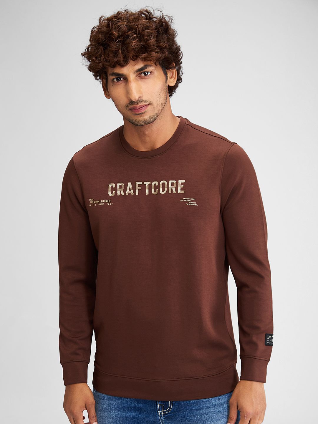

SPYKAR Men Sweatshirt, Brown