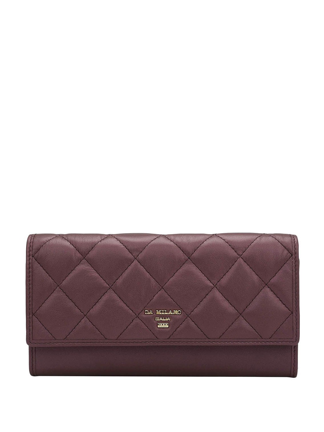 

Da Milano Women Textured Leather Envelope, Purple