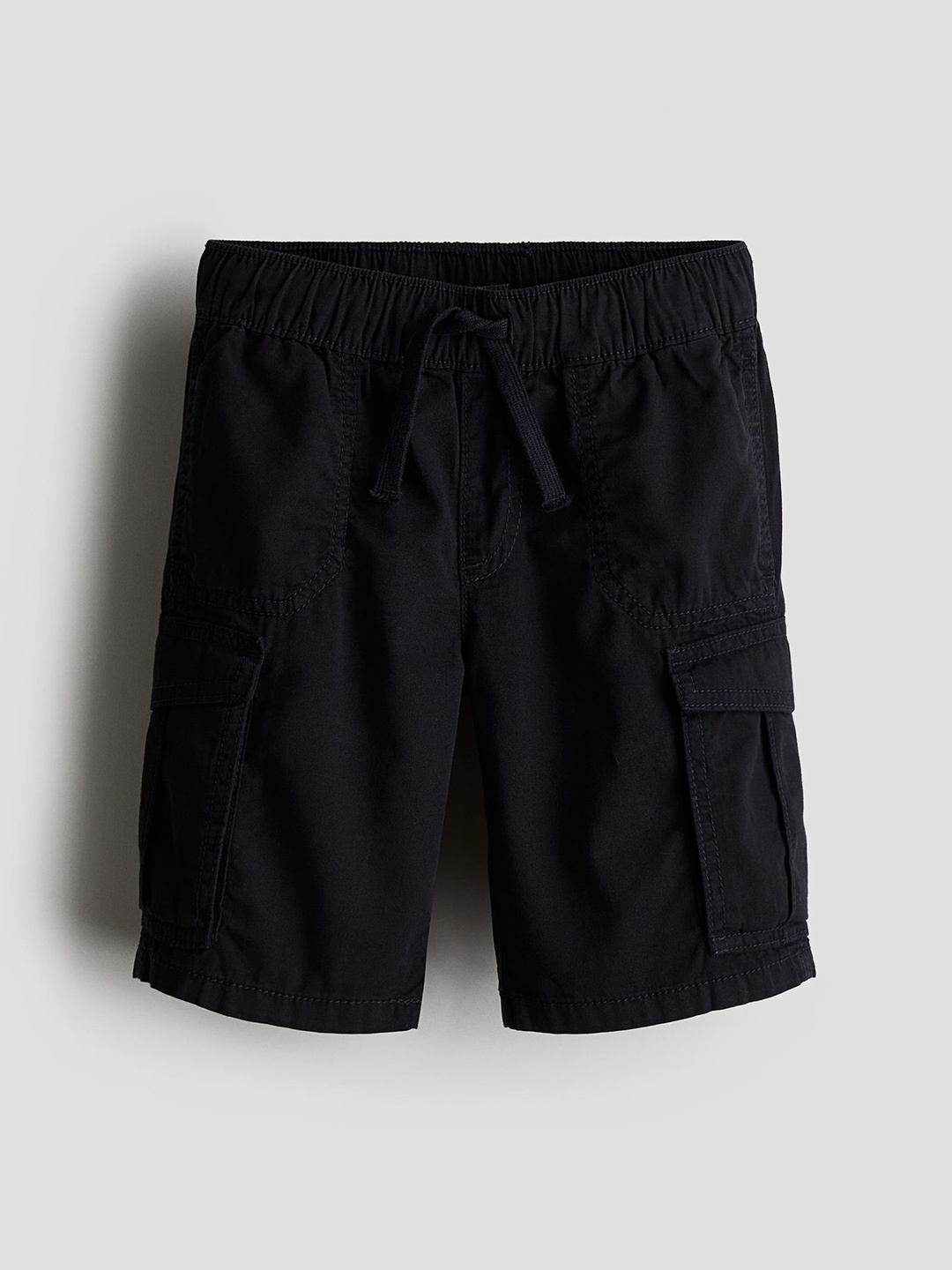 

H&M Boys Cotton Cargo Shorts, Black