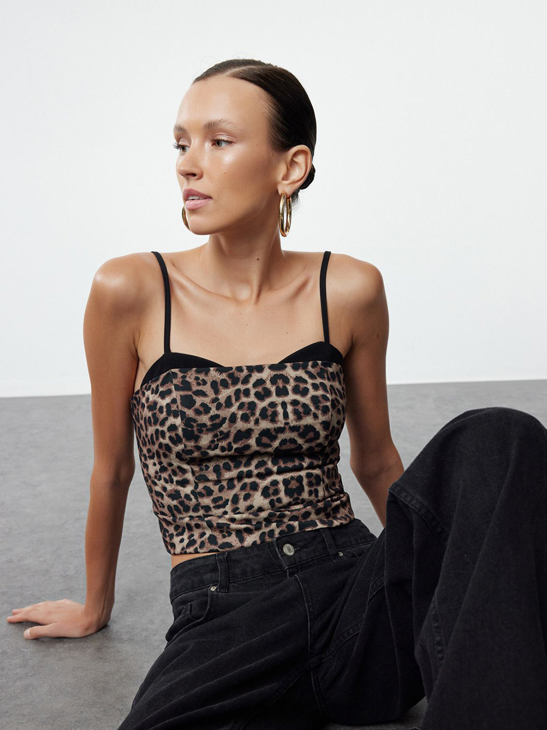 

Trendyol Animal Print Top, Na