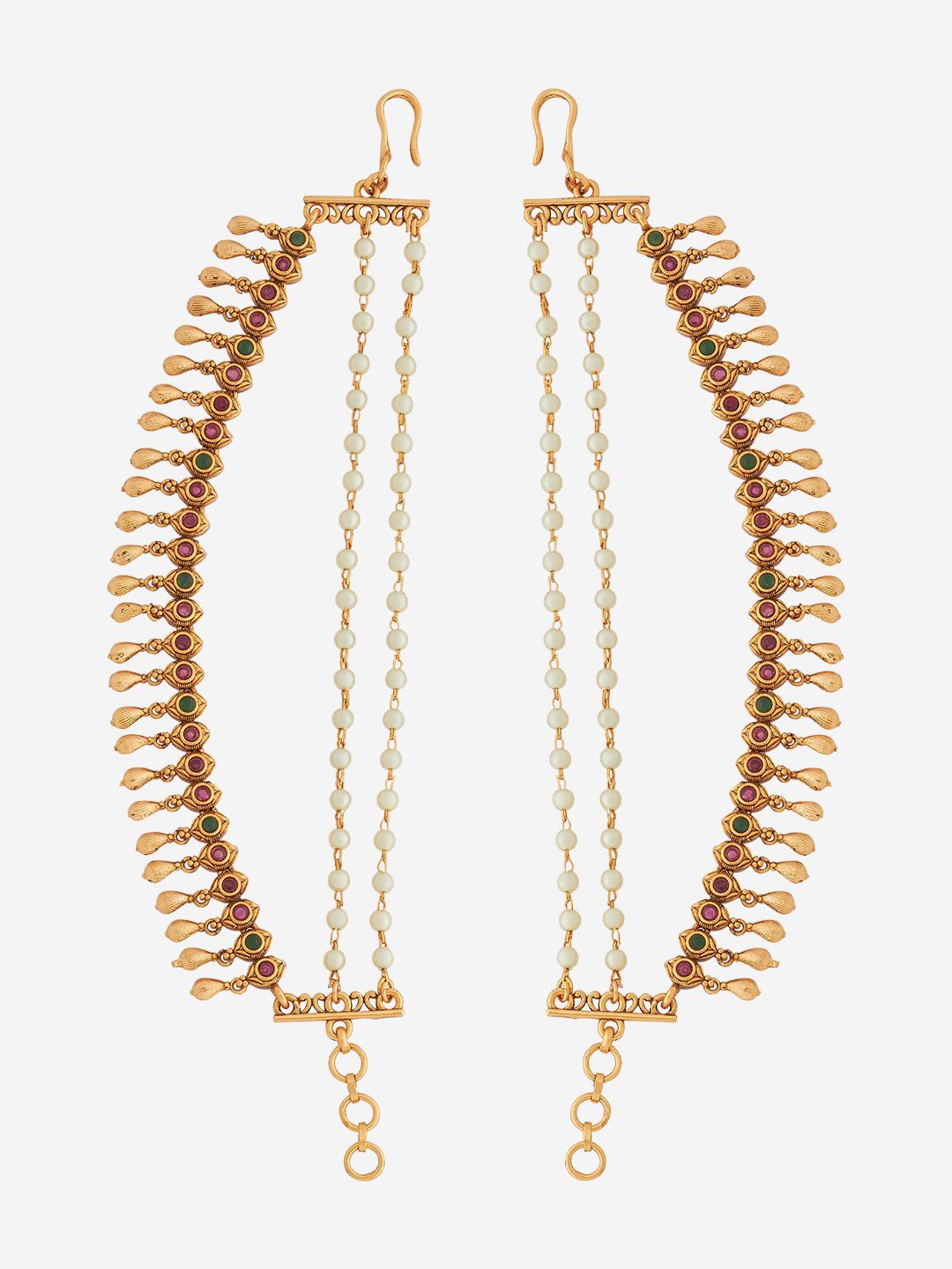 

Kushal's Fashion Jewellery Embellished Matil, Gold