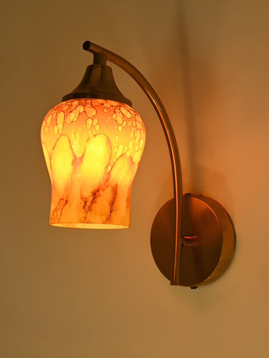 

Afast Orange Glass Traditional Rectangle Shaped Wall Lamp