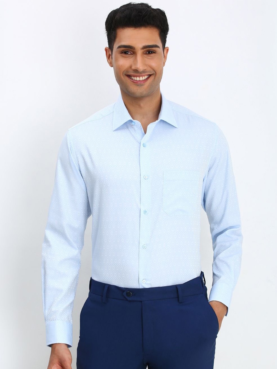 

Allen Solly Sport Men Opaque Printed Formal Shirt, Blue