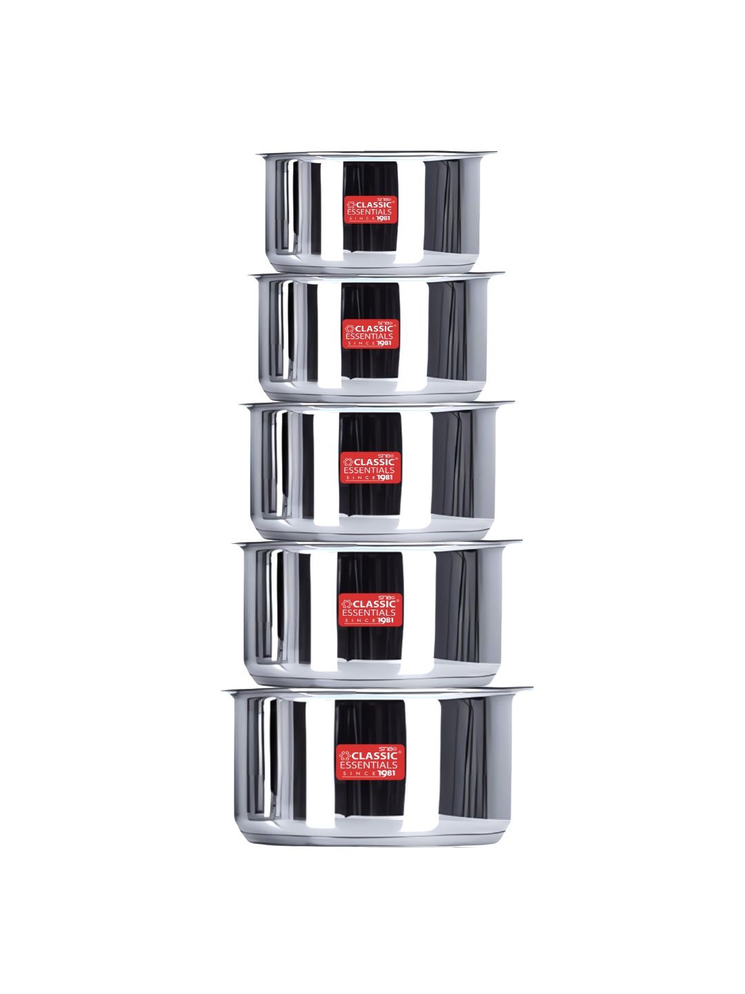 

Classic Essentials 5 Pieces Stainless Steel Tope With Lid