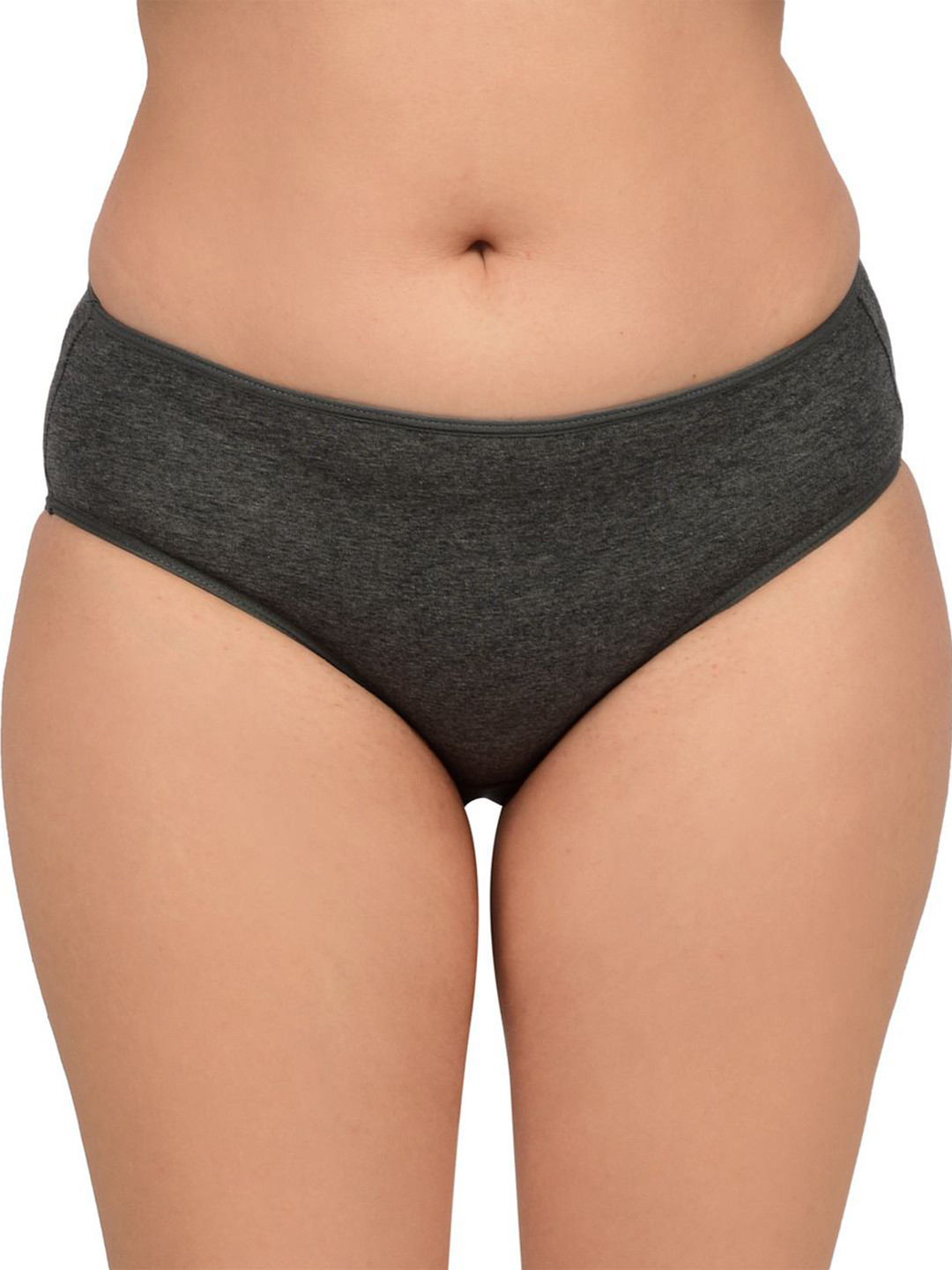 

bare dezire Mid-Rise Hipster Seamless Briefs, Grey melange