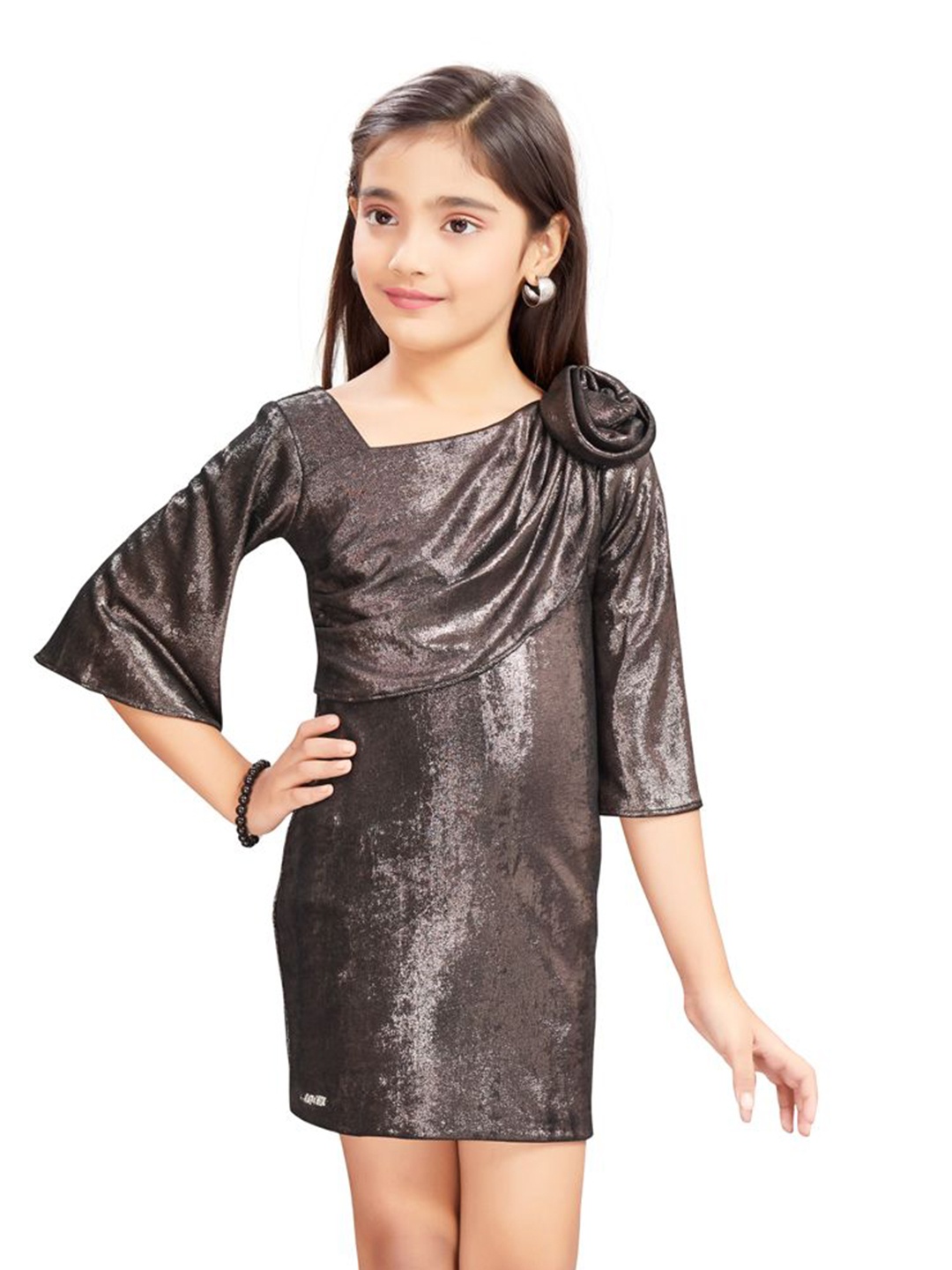 

Lei-Chie Girls Solid Sheath Mini Dress, Black