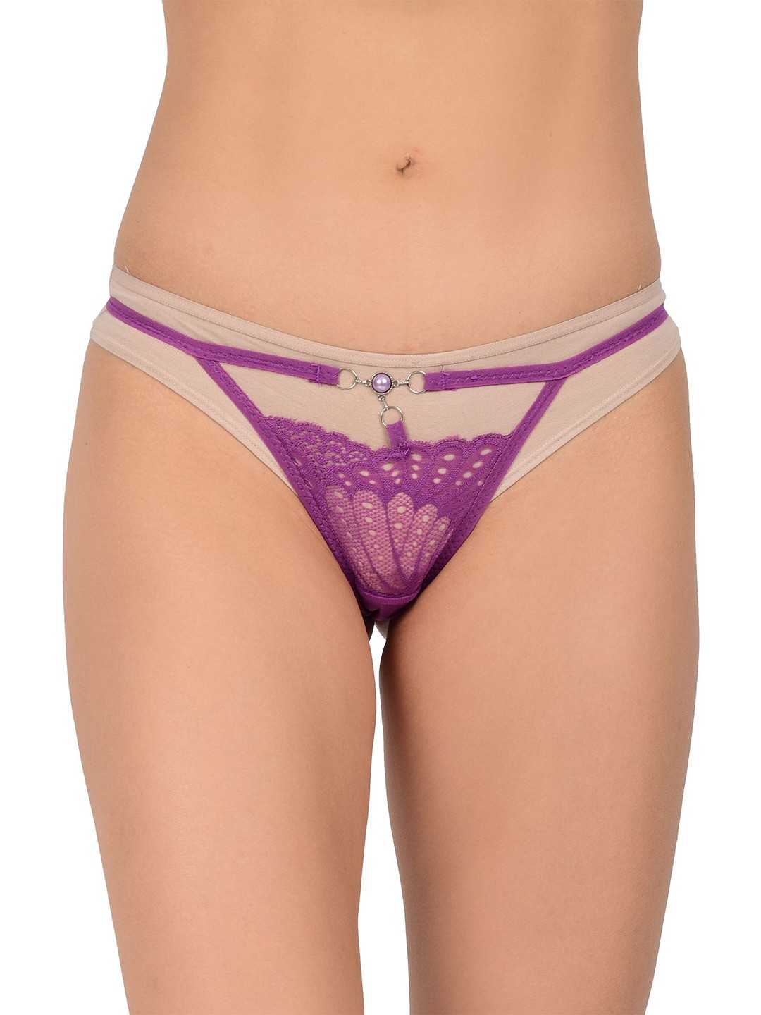 

bare dezire Mid-Rise Thongs Seamless Briefs BZ_TNG_91_PURPLE_S