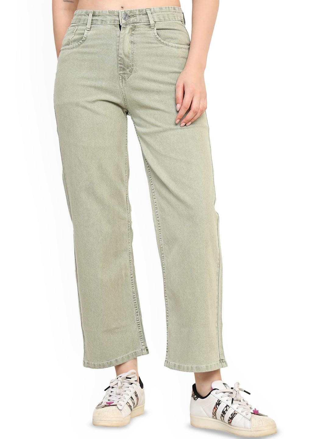 

Zayla Women Comfort High-Rise Jeans, Lime green