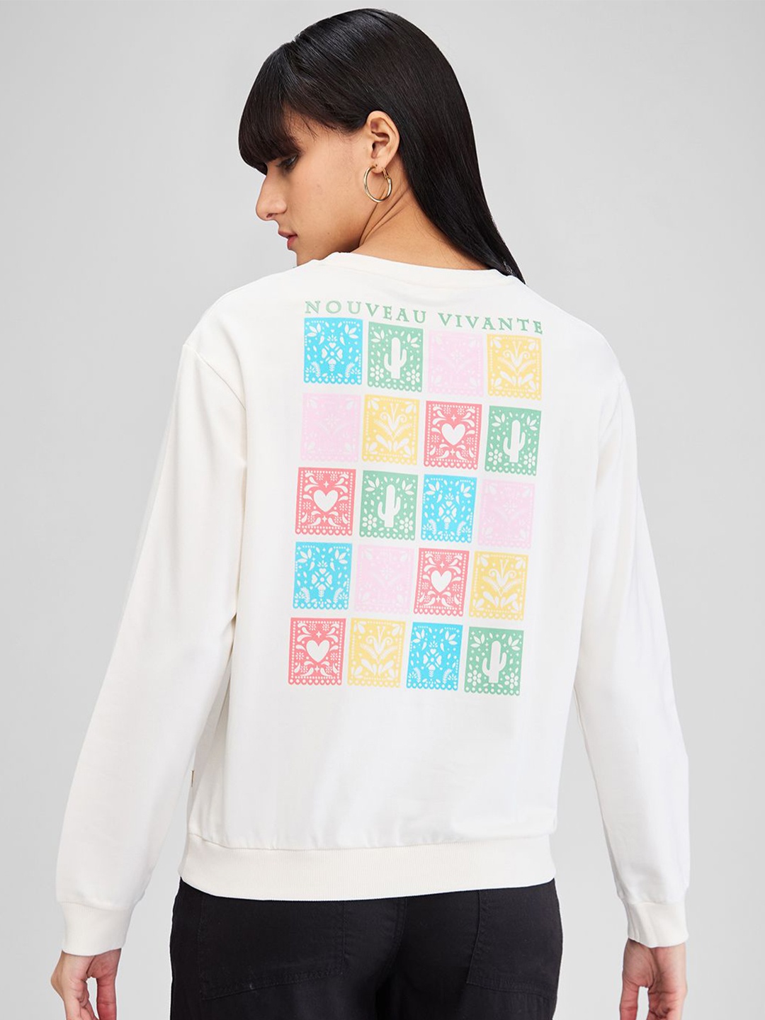 

SPYKAR Women Sweatshirt, White