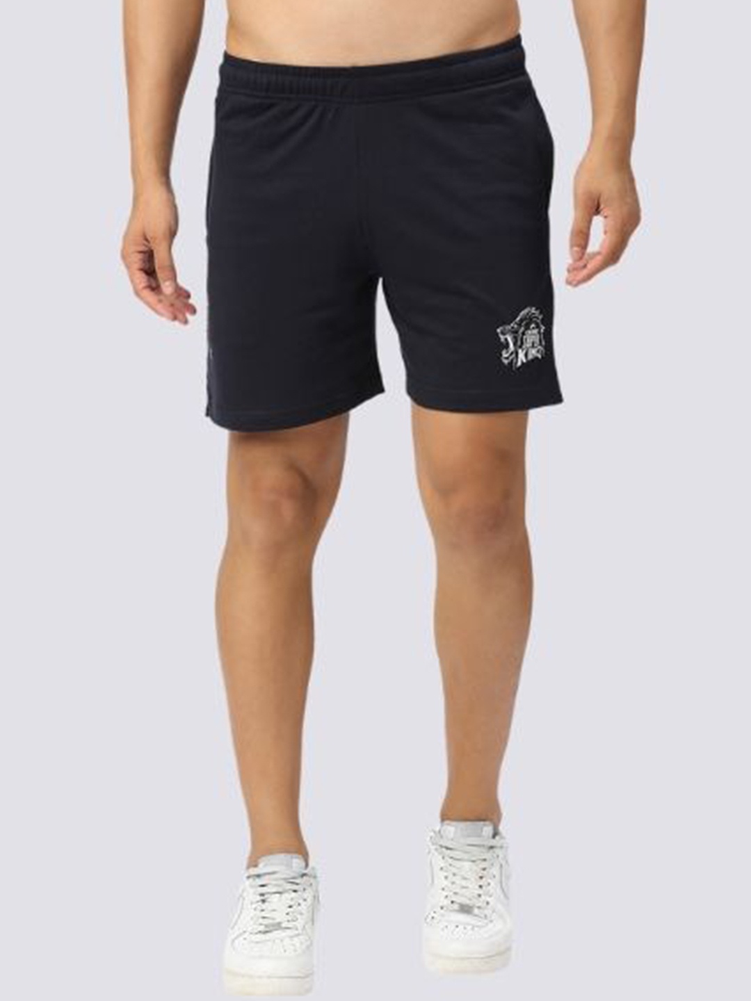 

playR Men Printed Sports Shorts, Navy blue