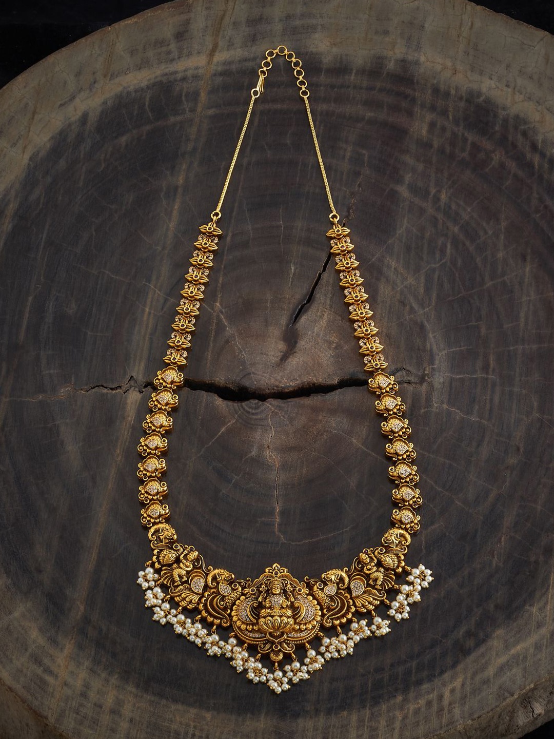 

Kushal's Fashion Jewellery Gold-Plated Antique Necklace