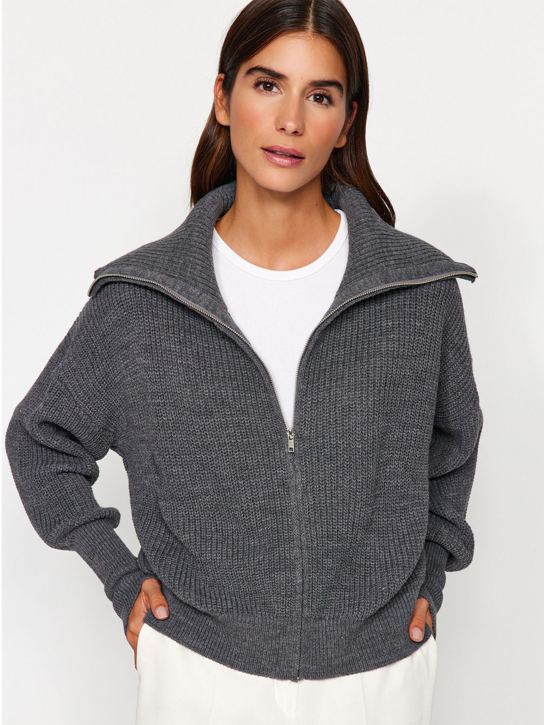 

Trendyol Women Cardigan, Grey