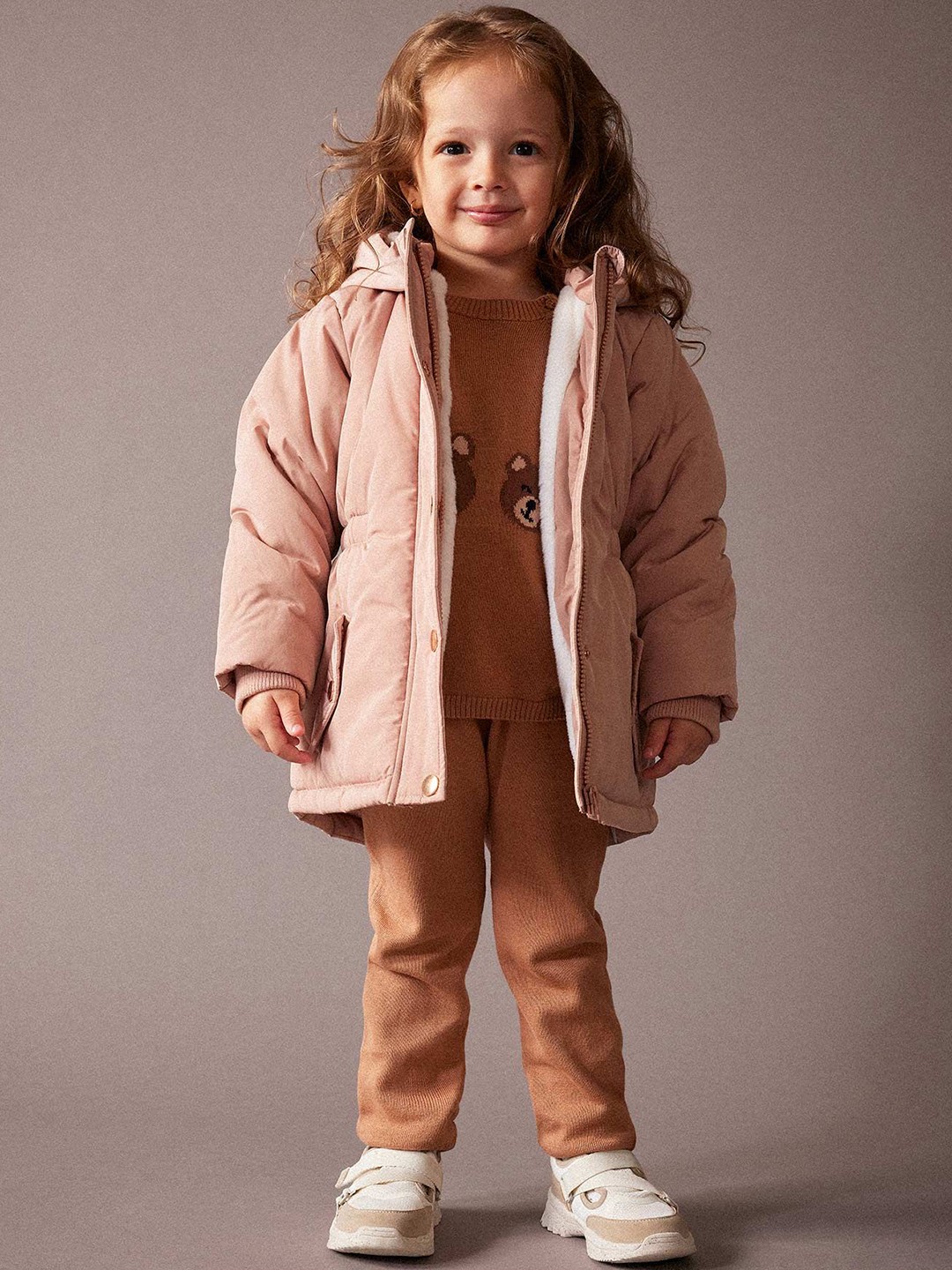 

DeFacto Girls Solid Hooded Jacket, Pink