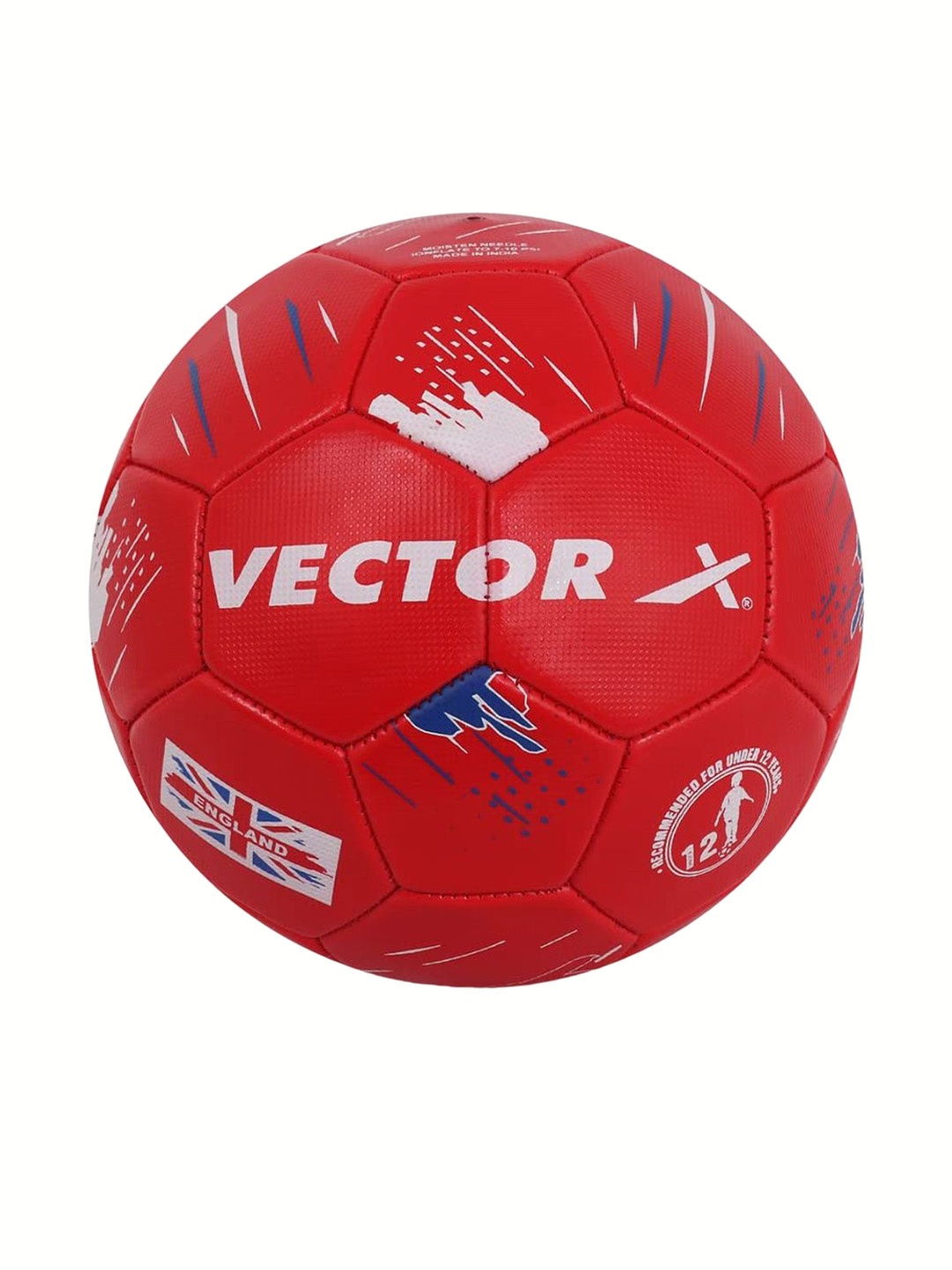 

VECTOR X Textured Rubber Intermediate Footballs, Red